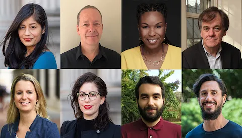 Collage of eight presidential teaching award recipients 