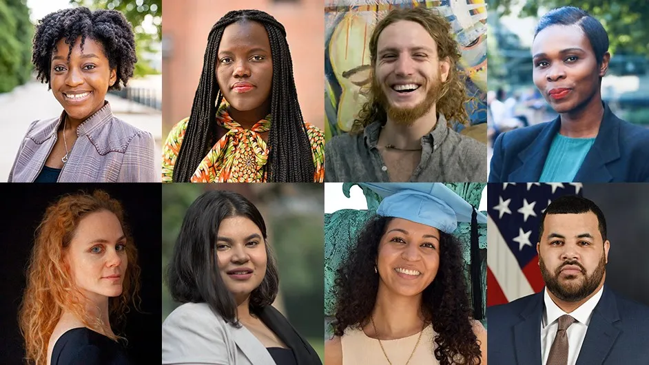 Collage of eight students who graduates in 2020 and 2021 