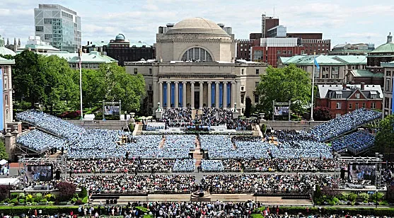 Low Library, Columbia University at graduation 