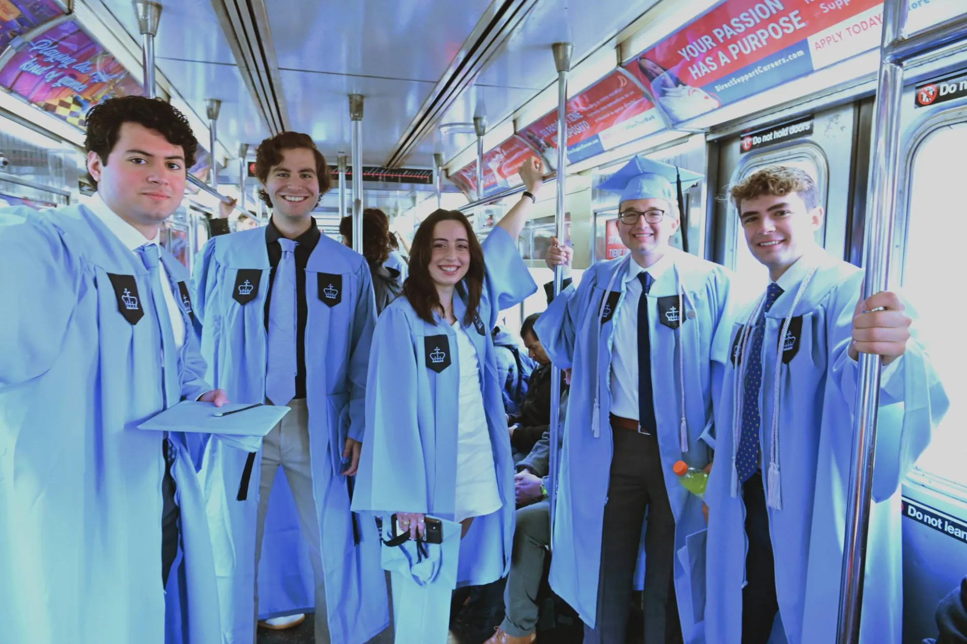 Graduates taking the 1 Train