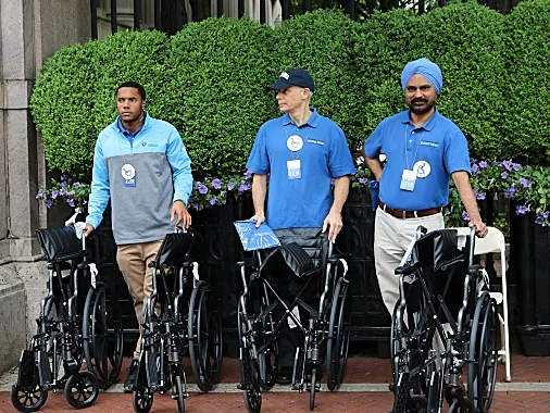 disability services/men with wheelchairs in Columbia University