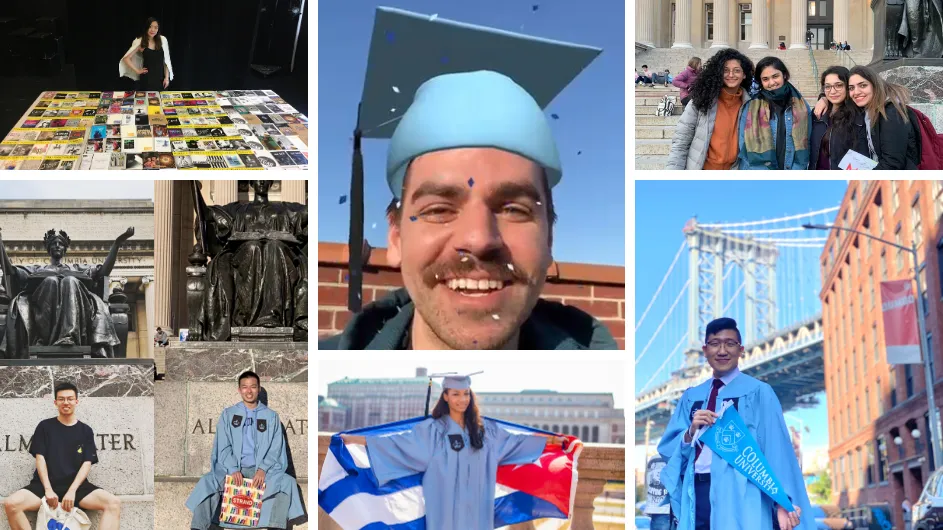 Collage of 6 photos of graduates