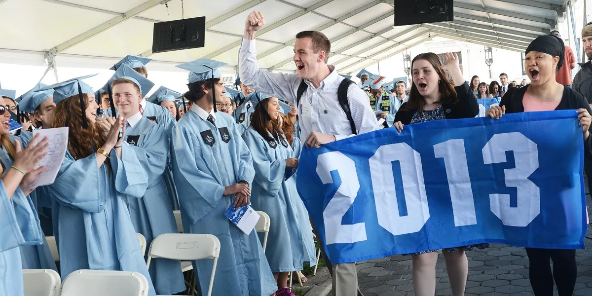 New Columbia University alumni celebrating