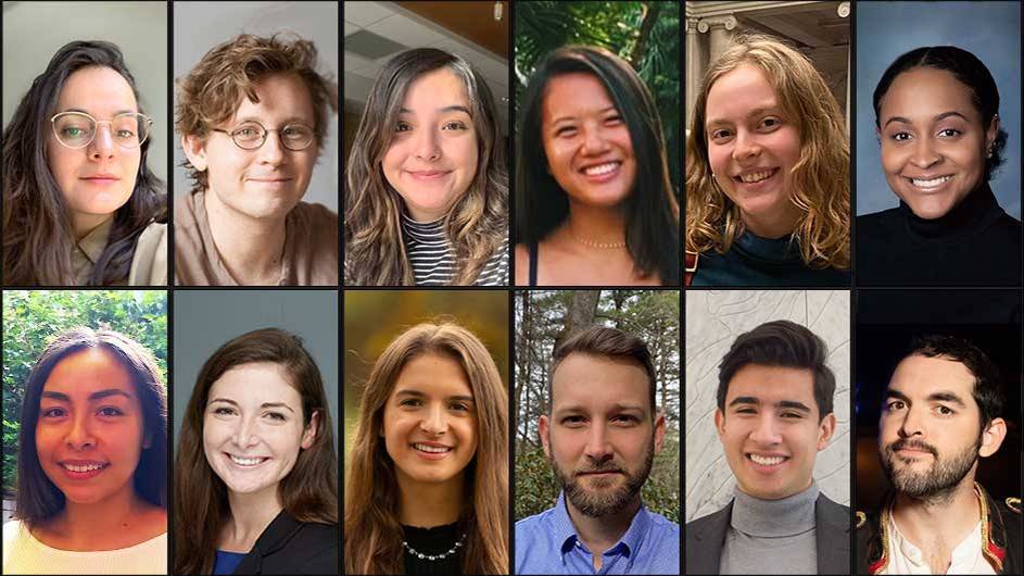 12 headshots of students working on the climate crisis