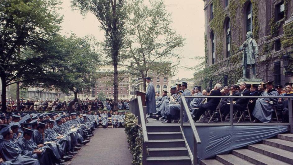 Historical photo of a Columbia graduation