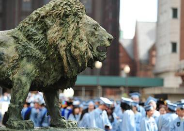 Columbia Lion statue at Columbia University 
